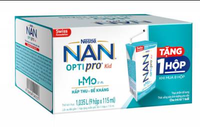 Sữa dinh dưỡng pha sẵn Nestlé NAN OPTIPRO Kid 115ml (Mua 8 tặng 1)