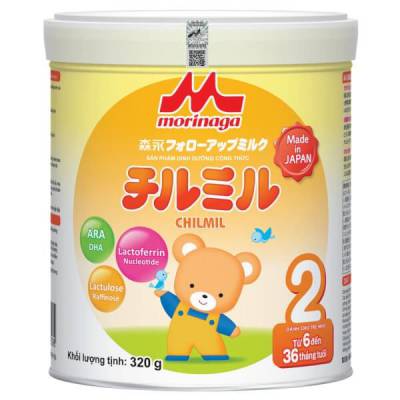 Sữa Morinaga số 2 320g (Chilmil, 6-36 tháng)