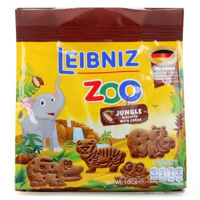 Bánh qui ca cao hình thú rừng nhiệt đới Bahlsen Zoo  100g