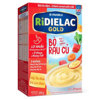  Bột ăm dặm Ridielac Gold bò rau củ HG 200g