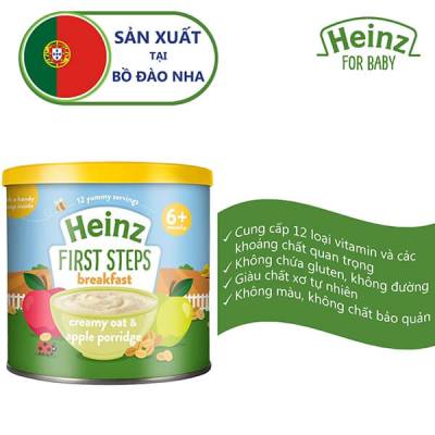 Bột yến mạch và táo - Heinz Creamy Oat & Apple Porridge (6M+)
