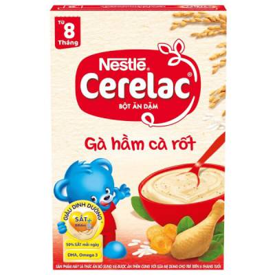 Bột ăn dặm Nestle CERELAC Gà hầm cà rốt, 200g