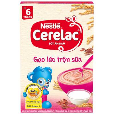 Bột ăn dặm Nestle CERELAC gạo lức trộn sữa, 200g