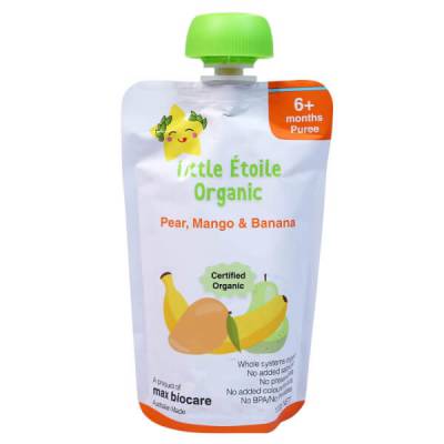 Thực phẩm dinh dưỡng hữu cơ Little Étoile Organic Pear, Mango & Banana