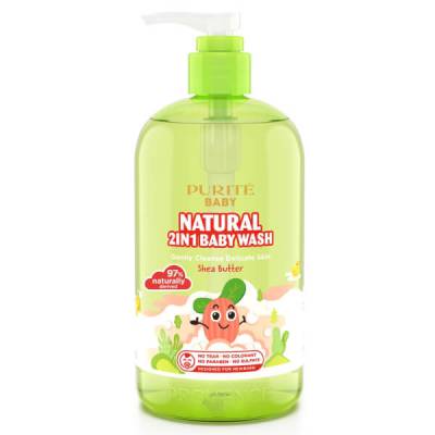 Sữa Tắm Gội Thiên Nhiên Bơ Đậu Mỡ Purité Baby 500ml