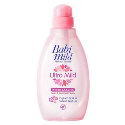 Sữa tắm gội trẻ em Babi mild White Sakura chai 200ml