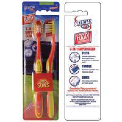 AFL Toothbrush Gold Coast Suns Twin Pack