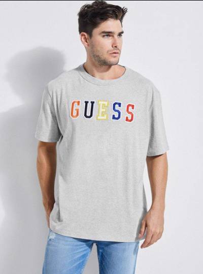 GUESS ORIGINALS OVERSIZED MULTICOLOR LOGO TEE - ÁO NAM