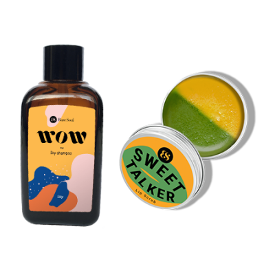 Combo dầu gội khô BareSoul Wow Dry Shampoo 50g + Son tẩy tế bào chết môi Sweet Talker Lip Scrub 20g