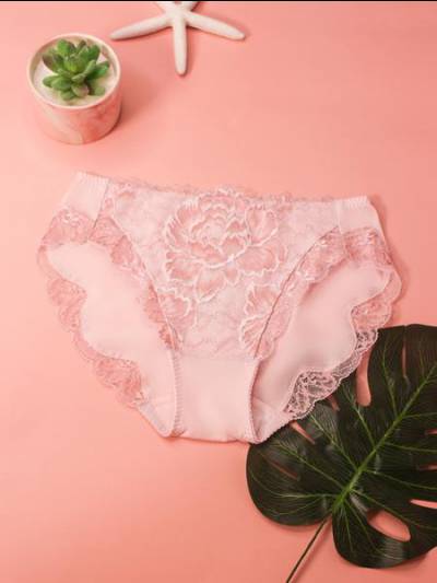 Quần lót Bikini VERA Nylon phối ren - 0412