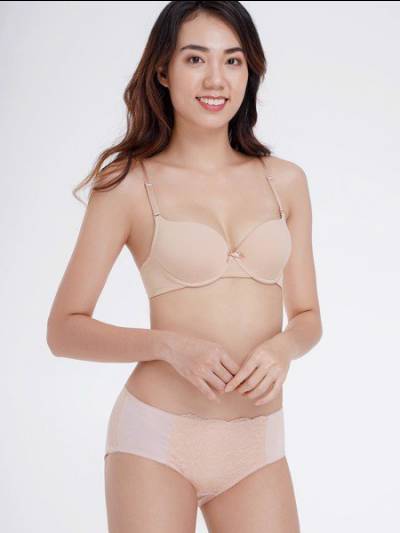 Quần lót Misaki trơn phối ren dáng cơ bản - 6230