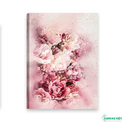  Tranh canvas hoa hồng trừu tượng H016