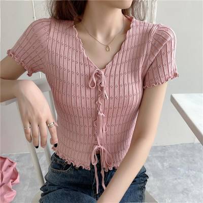 Áo cardigan len phối nơ