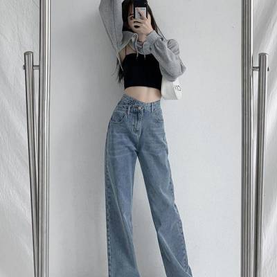 Quần Jeans Nữ Lưng Cao Casual