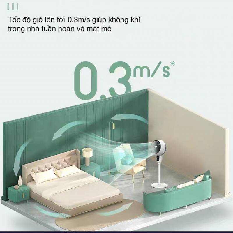 Quạt Cây Đứng Kaisa Villa Loại Cơ Và Điều Khiển Hàng Chính Hãng JD-8112DT