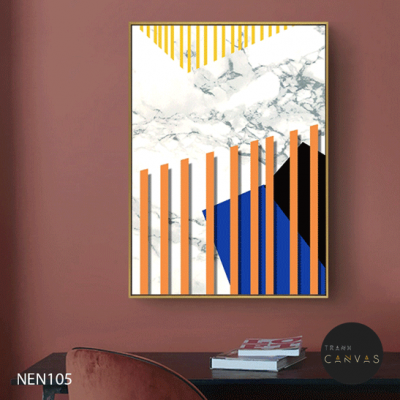 Tranh treo tường trừu tượng phối hình và màu nghệ thuật-NEN105
