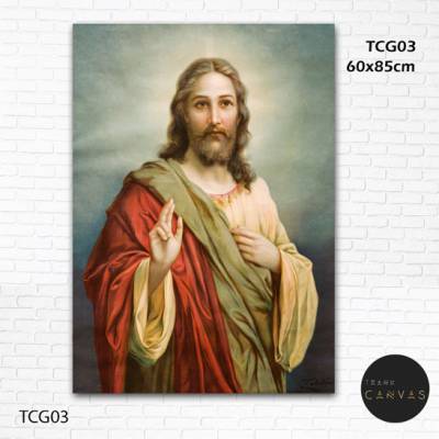 Tranh treo tường công giáo khổ dọc chân dung Chúa Jesus-TCG03