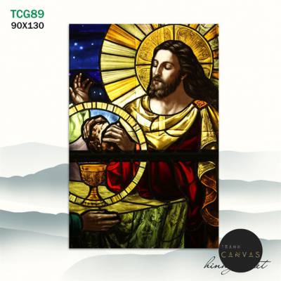 Tranh treo tường công giáo khổ dọc chân dung Chúa Jesus-TCG89