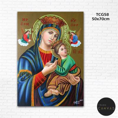 Tranh treo tường công giáo khổ dọc: Đức Mẹ bế Thiên Chúa-TCG58