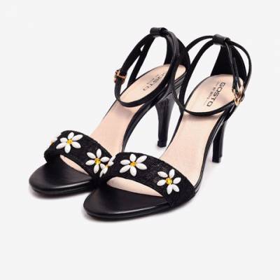 Sandal Da Thật Nữ Gosto Daisy Glam GFW016100DEN (Đen)