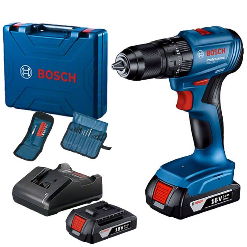  Máy khoan búa, vặn vít dùng pin 18V Bosch GSB 185-LI (không pin sạc)