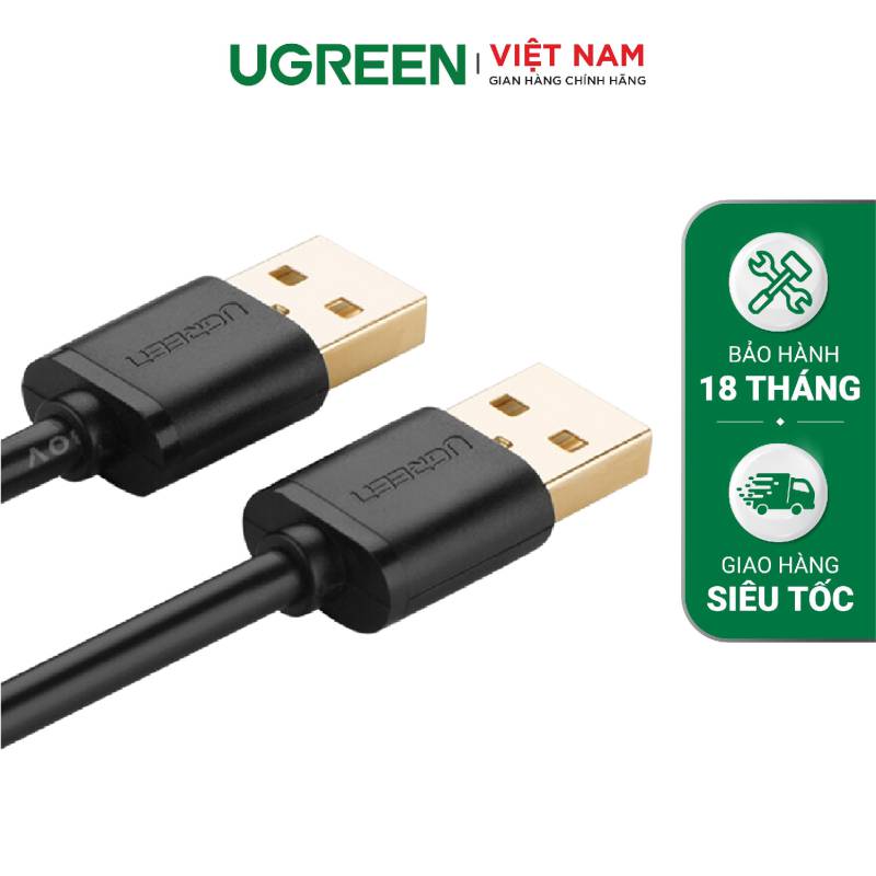  	Dây cáp truyền dữ liệu 2 đầu USB 2.0 dài 0.25-3M UGREEN US102