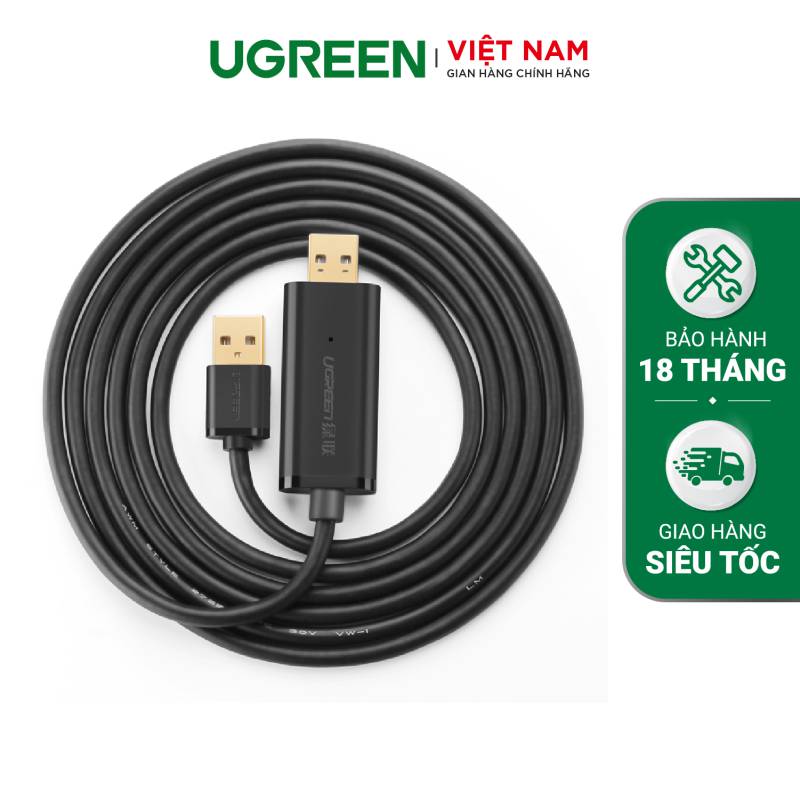  	Dây data USB 2.0 (Data Link) truyền dữ liệu giữa các máy tính dài UGREEN US166