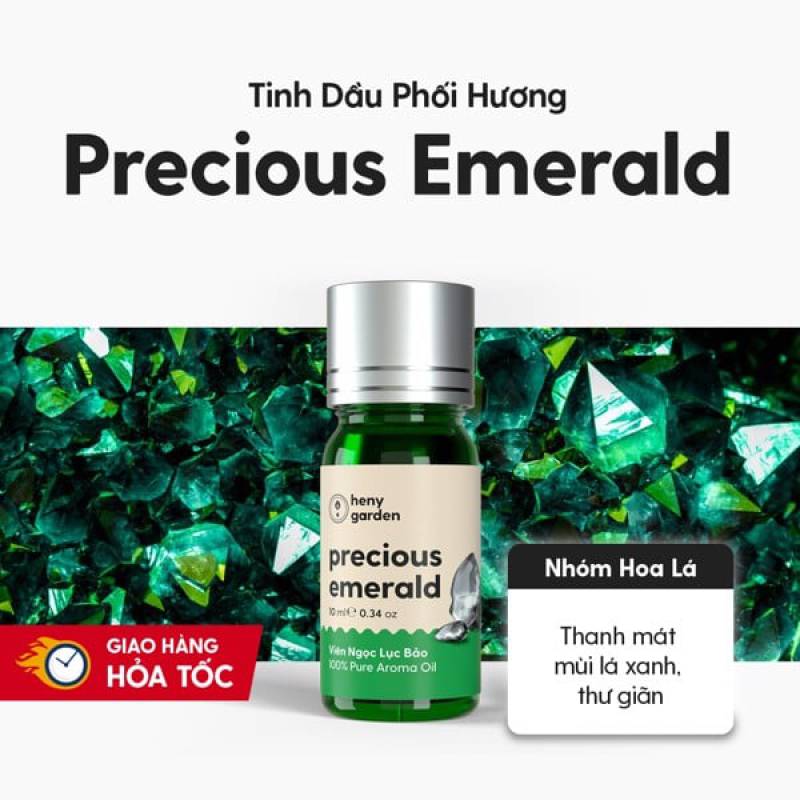 Tinh Dầu Thơm Phối Hương Precious Emerald (Viên Ngọc Lục Bảo) Heny Garden