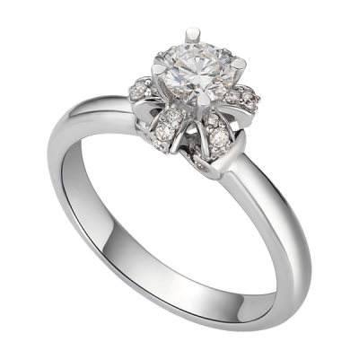 Nhẫn kim cương Vàng trắng 14K Disney|PNJ Cinderella DDDDW003805