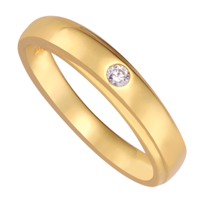 Nhẫn cưới Vàng 18K đính đá ECZ PNJ Chung Đôi XM00Y000873
