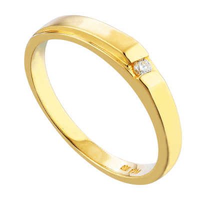 Nhẫn cưới Kim cương Vàng 18K PNJ Chung Đôi DD00Y000547