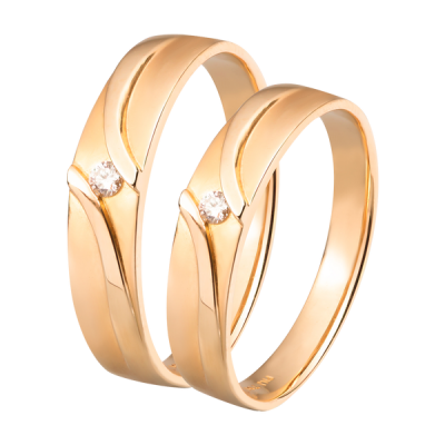 Cặp nhẫn cưới Kim cương Vàng 18K PNJ Chung Đôi 00859-00853