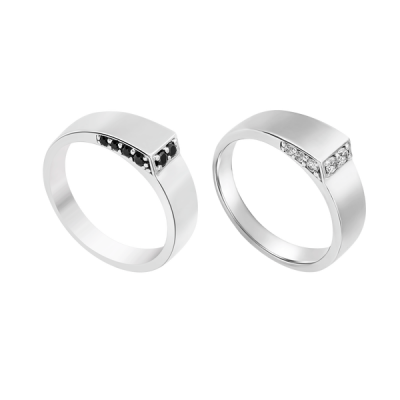 cặp nhẫn bạc đính đá PNJSilver 000029-000002