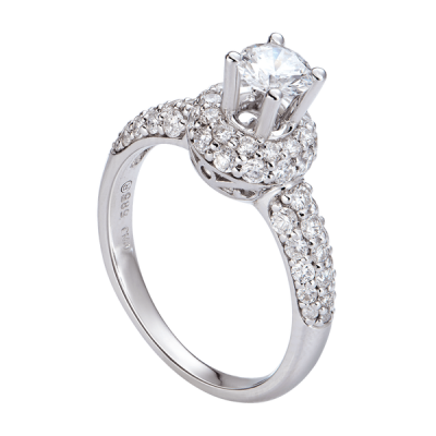 Nhẫn Kim cương Vàng trắng 14K PNJ DDDDW001650