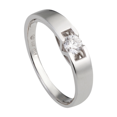 Nhẫn cưới Kim cương Vàng trắng 14K PNJ DD00W000269