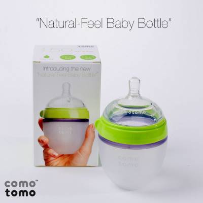 Bình sữa mềm Comotomo Baby Bottle Single Xanh 150ml