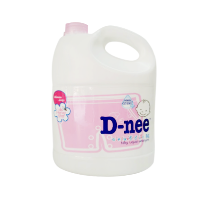 Dung dịch giặt xả quần áo em bé Dnee 3000ml (màu hồng)