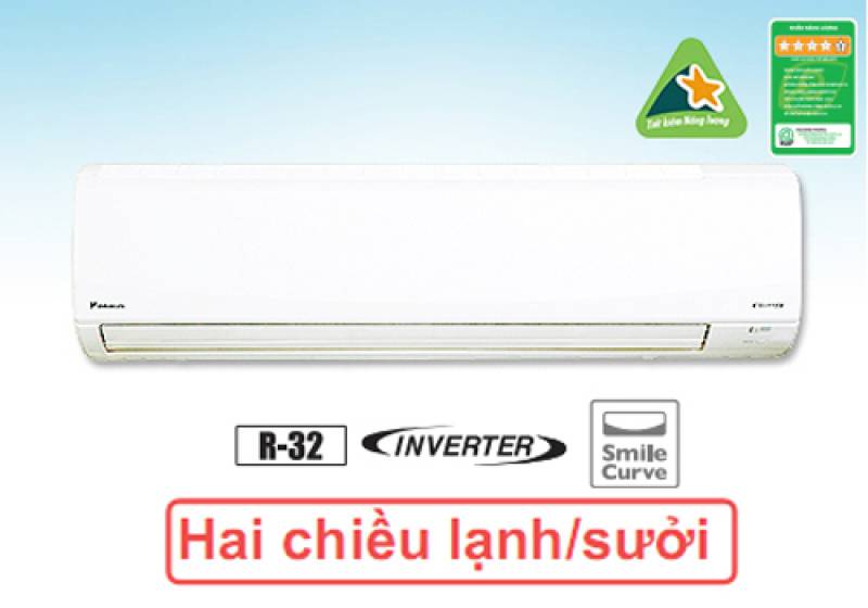                   Điều hòa Daikin 2 chiều 9000BTU inverter gas R32 FTHF25XVMV              