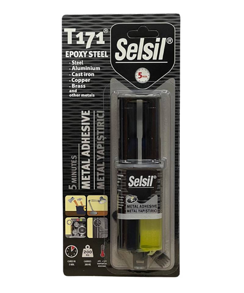 Keo dán thép Selsil T171 Steel Epoxy 5 Min 24ml (28g)