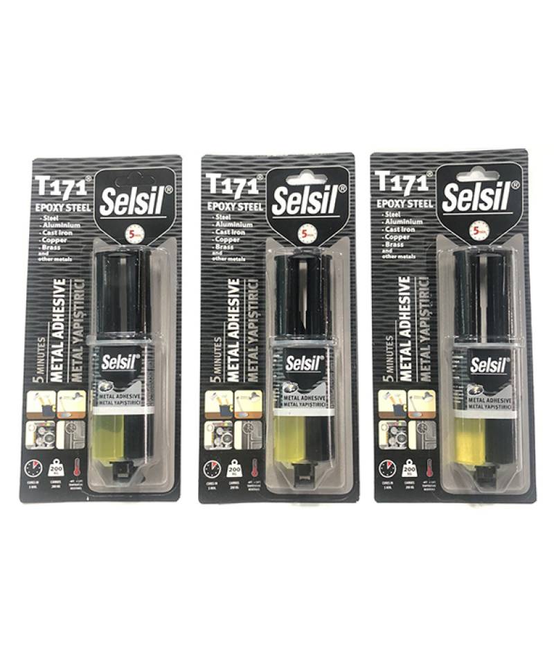 Keo dán thép Selsil T171 Steel Epoxy 5 Min 24ml (28g)