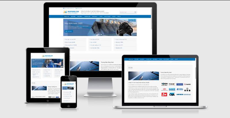 Theme Wordpress giới thiệu công ty kinh doanh thiết bị cơ khí thủy lợi