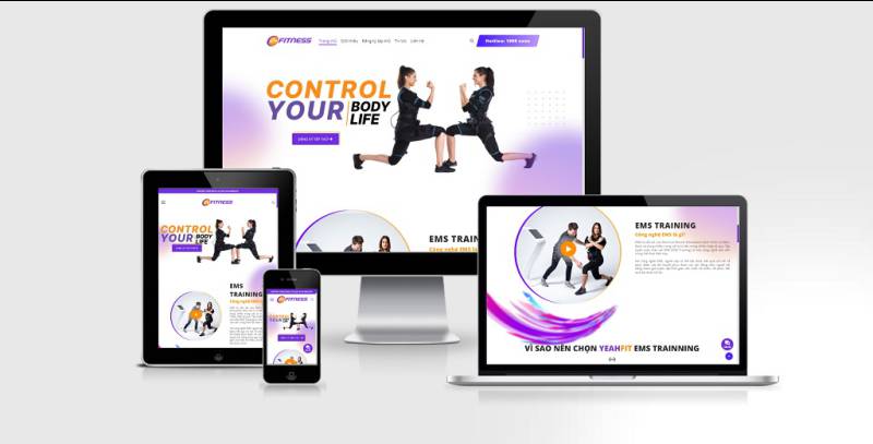 Theme Wordpress phòng Gym - Fitness - Yoga mẫu số 2