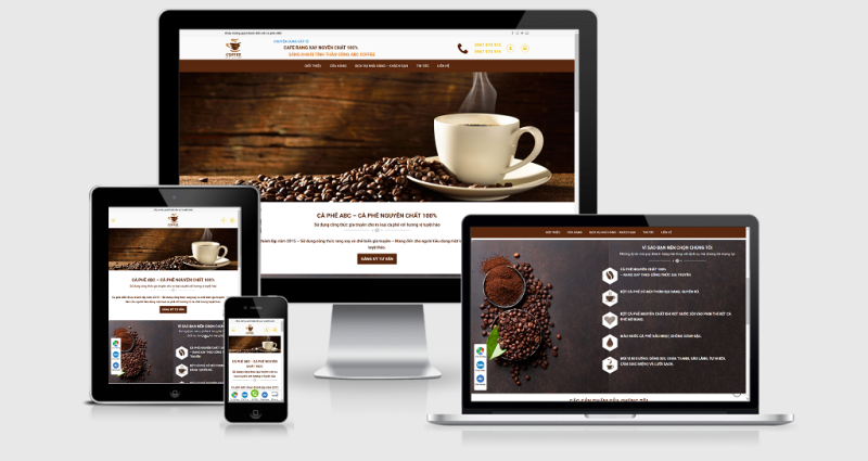 Theme wordpress bán hạt cà phê, nông sản