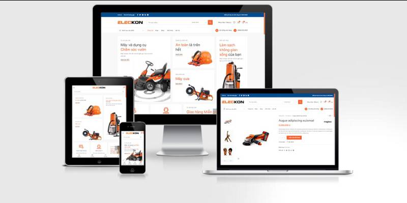 Theme Wordpress Elementor bán dụng cụ, thiết bị