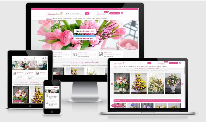 Theme Wordpress shop hoa tươi mẫu số 3 - Giao diện web Wordpress