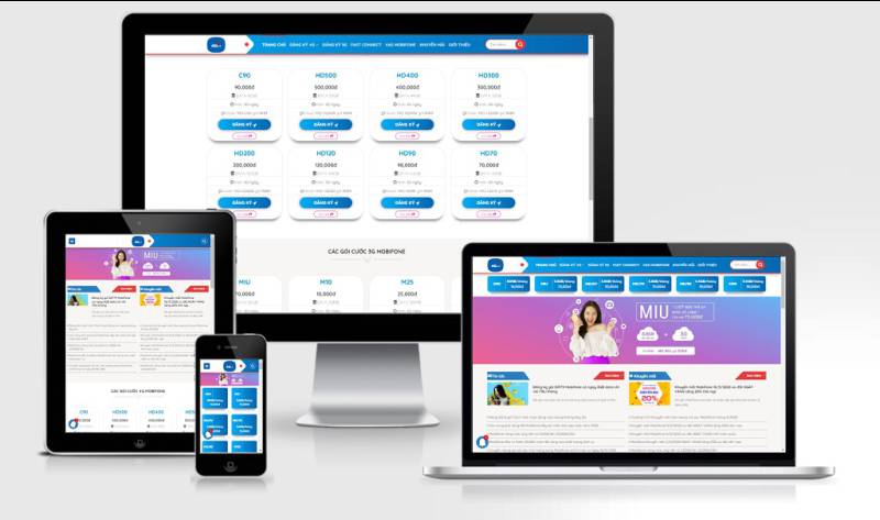 Theme Wordpress đăng ký, bán gói cước data 4G, 3G