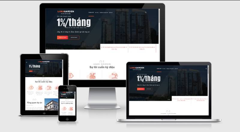 Theme Wordpress bất động sản mẫu số 15 - Luna Garden