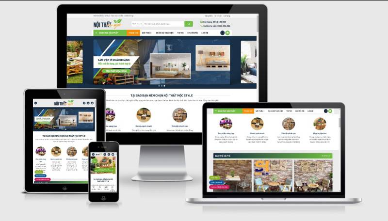 Theme Wordpress nội thất đẹp tuyệt vời - Mẫu số 8