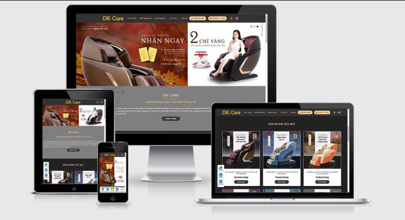 Theme Wordpress bán ghế Massage Dr.Care - Giao diện web