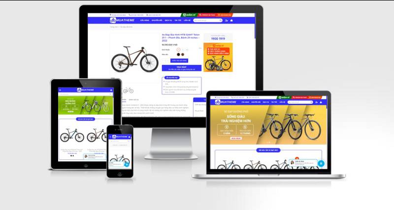 Theme Wordpress bán xe đạp đẹp tuyệt vời mẫu số 2